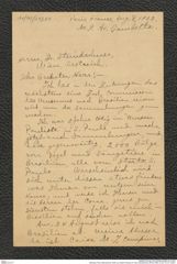 Nachlass Franz Steindachner, Brief von Adolph Hempel an Franz Steindachner (08.08.1902), Inv.Nr. 213.01, Seite 1
